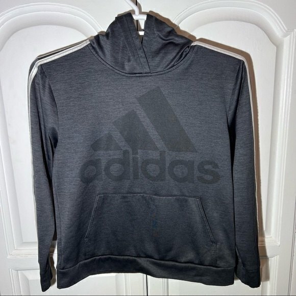 Adidas Men's Hoodie with Logo on front, Size L, Black - Picture 1 of 5